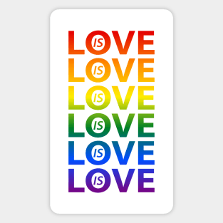 Rainbow Love is Love LGBTQ Pride Magnet